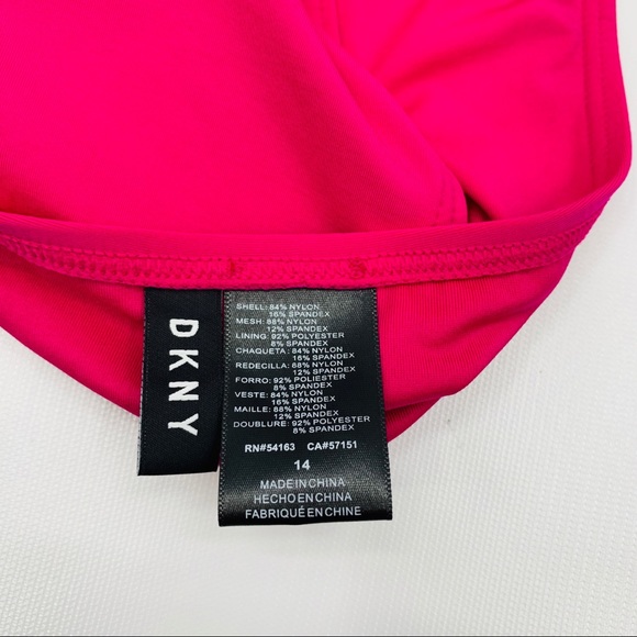 Dkny Swim Dkny Hot Pink Halter One Piece Swimsuit Poshmark